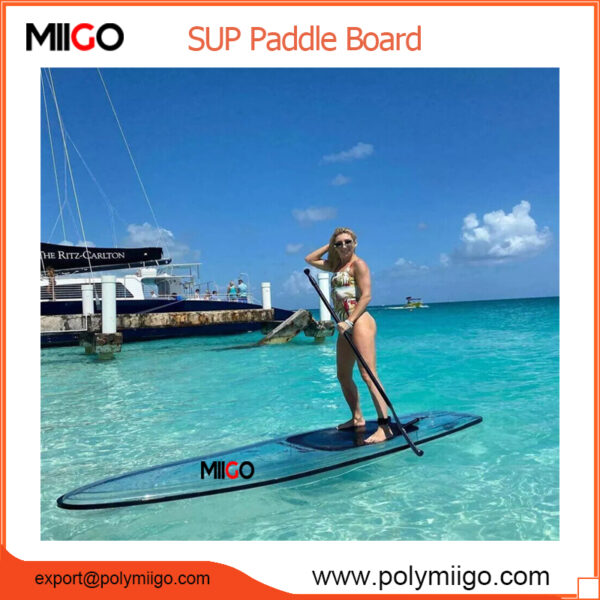 Polycarbonate clear paddle board